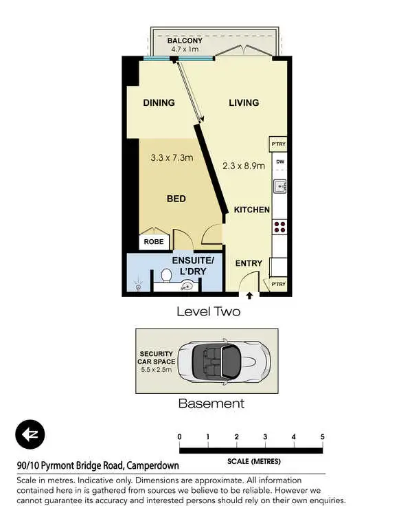 Floorplan of Homely apartment listing, 90/10 Pyrmont Bridge Road, Camperdown NSW 2050