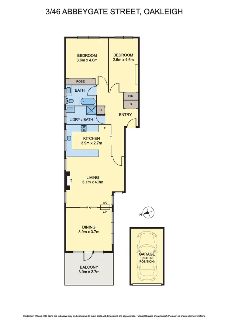 Floorplan of Homely unit listing, 3/46 Abbeygate Street, Oakleigh VIC 3166