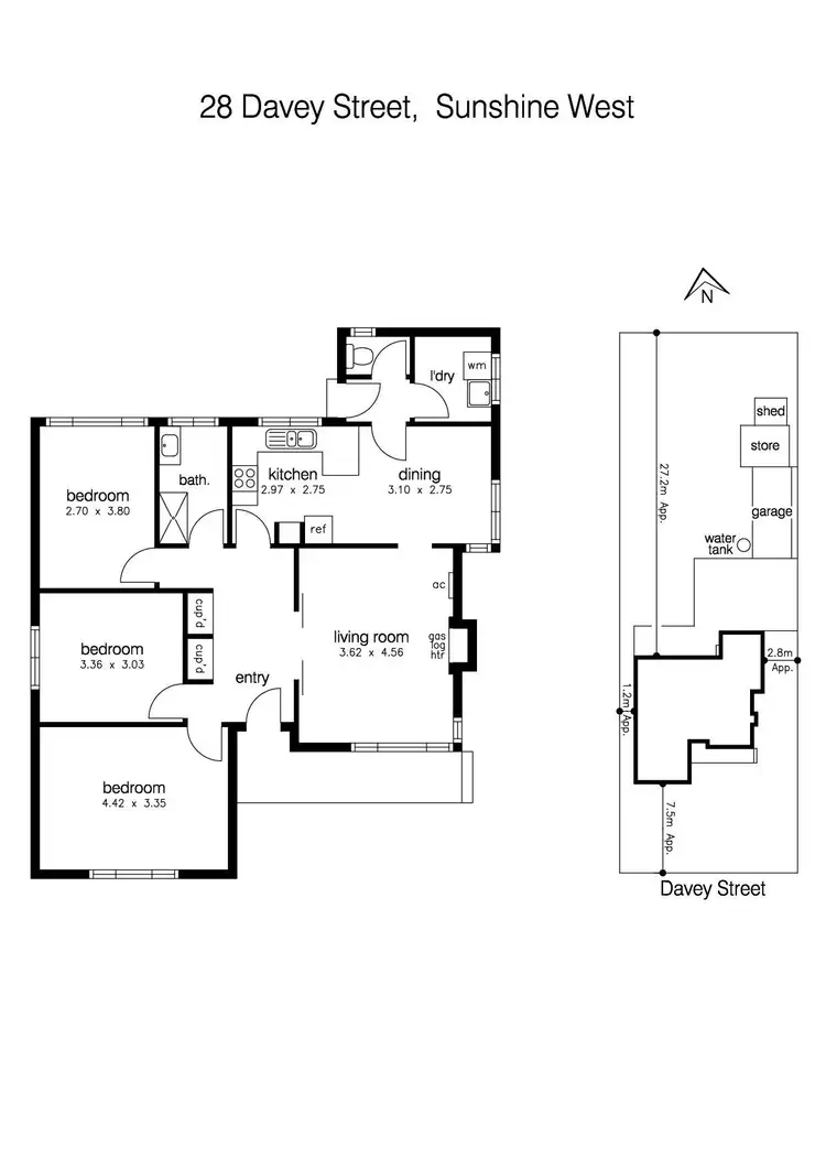 Floorplan of Homely house listing, 28 Davey Street, Sunshine West VIC 3020