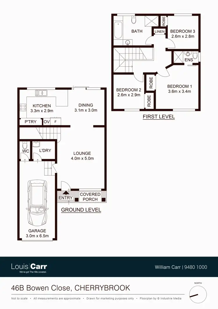 Floorplan of Homely semi-detached listing, 46 Bowen Close, Cherrybrook NSW 2126