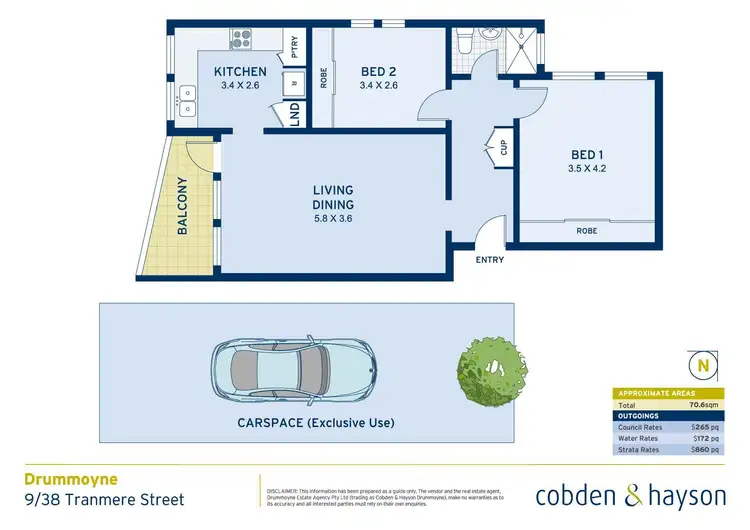 Floorplan of Homely apartment listing, 9/38 Tranmere Street, Drummoyne NSW 2047