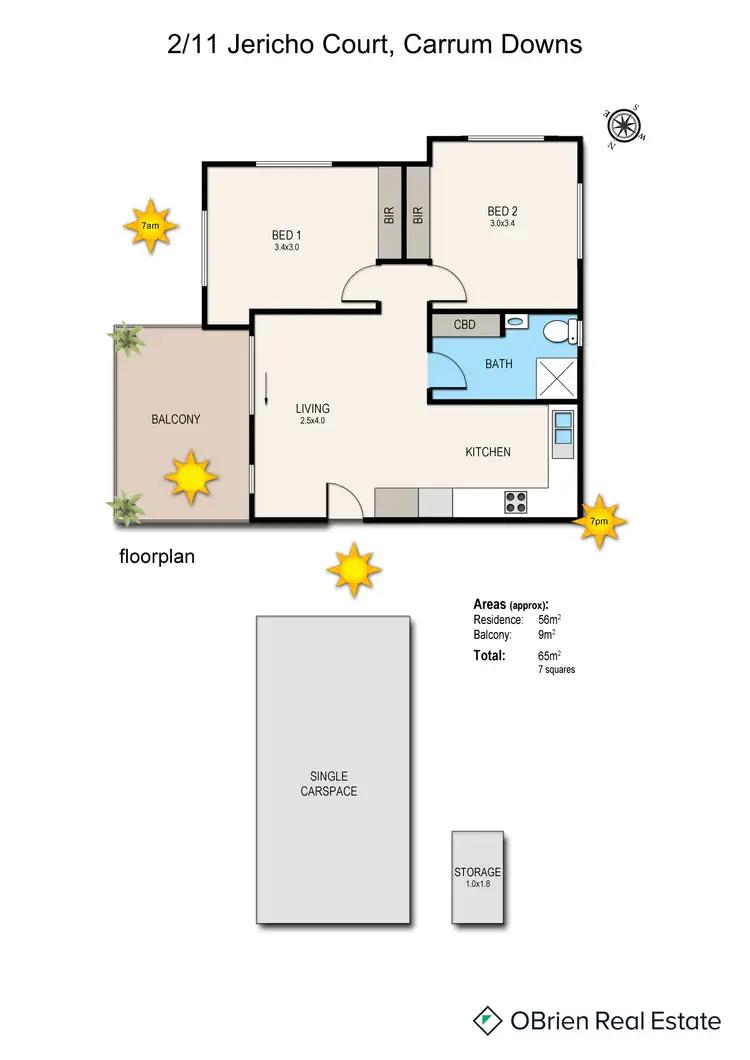 Floorplan of Homely unit listing, 2/11 Jericho Court, Carrum Downs VIC 3201