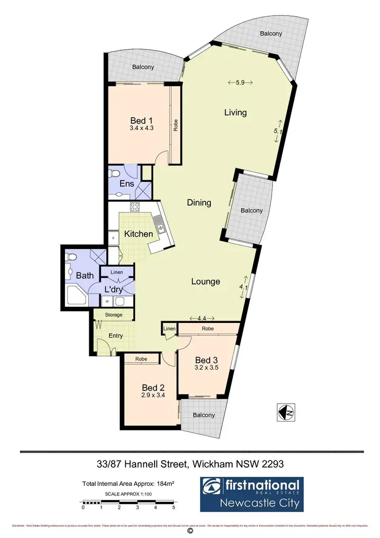 Floorplan of Homely apartment listing, 33/87 Hannell Street, Wickham NSW 2293