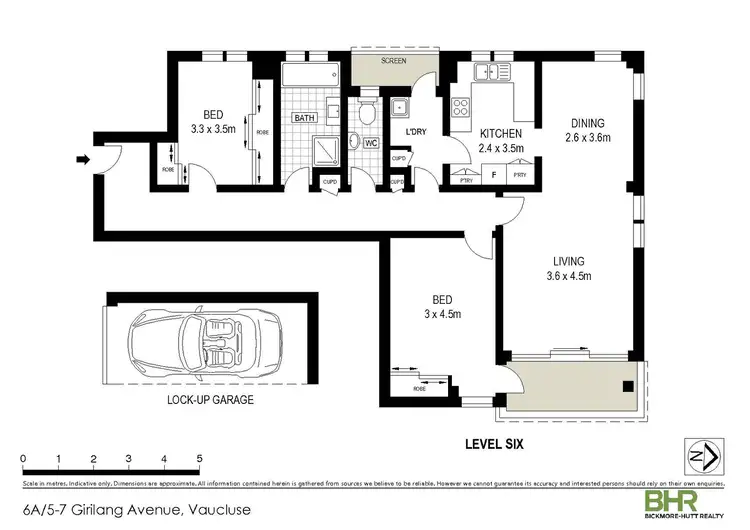 Floorplan of Homely unit listing, 6A/5-7 Girilang Avenue, Vaucluse NSW 2030