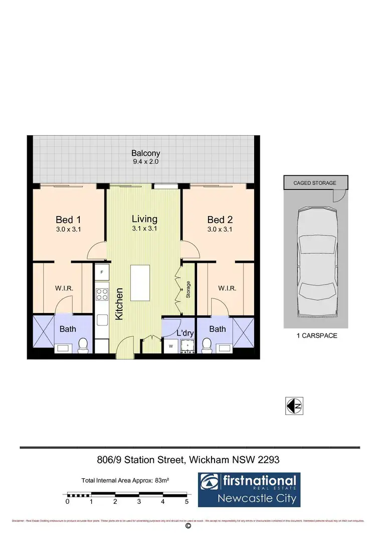 Floorplan of Homely apartment listing, 806/9 Station Street, Wickham NSW 2293