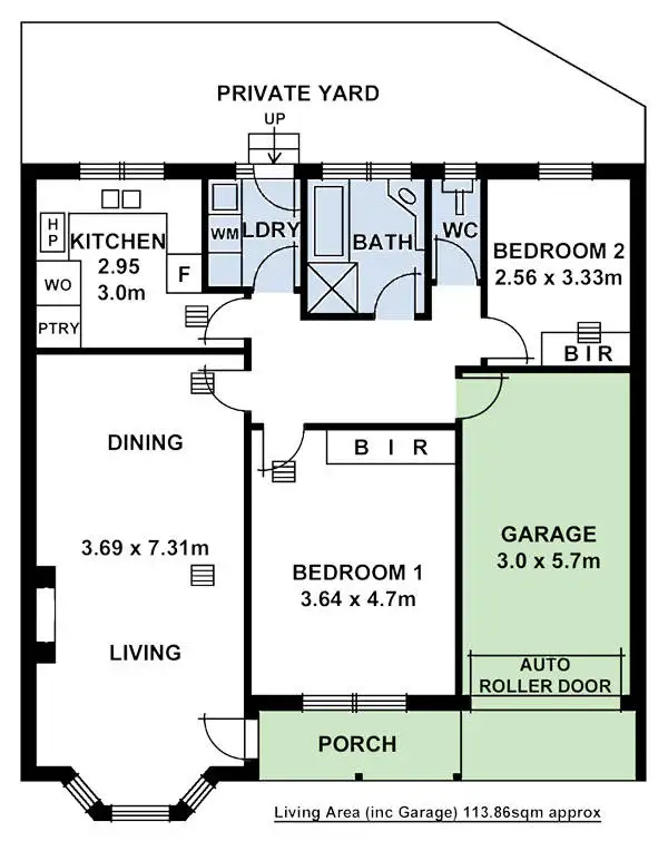 Floorplan of Homely unit listing, 3/63 East Terrace, Kensington Gardens SA 5068