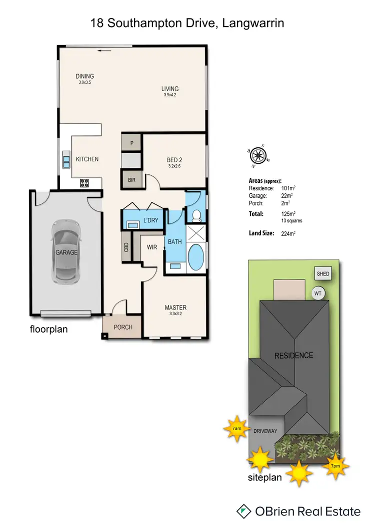 Floorplan of Homely unit listing, 18 Southampton Drive, Langwarrin VIC 3910