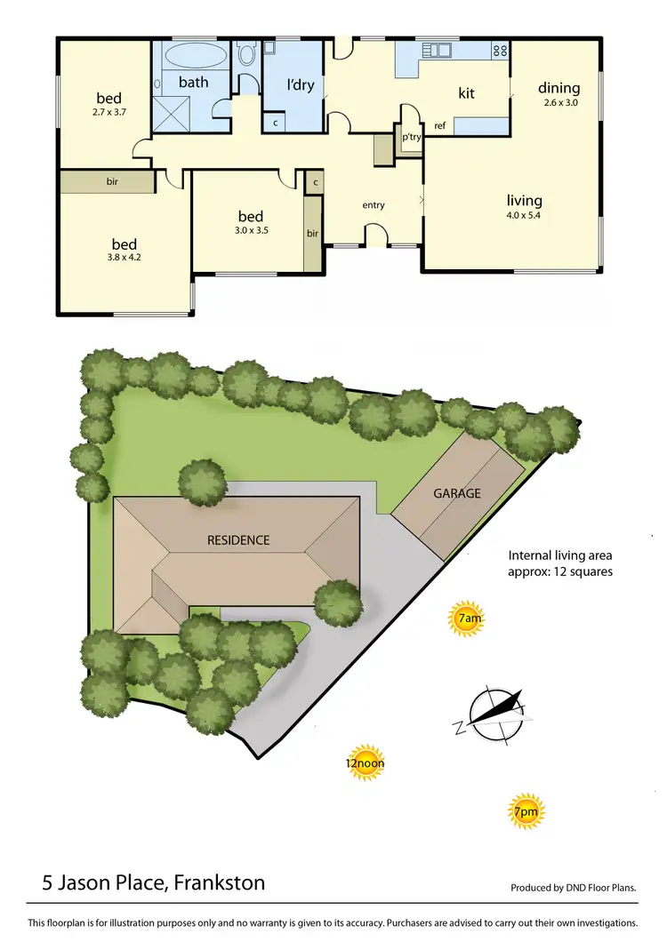 Floorplan of Homely house listing, 5 Jason Place, Frankston VIC 3199