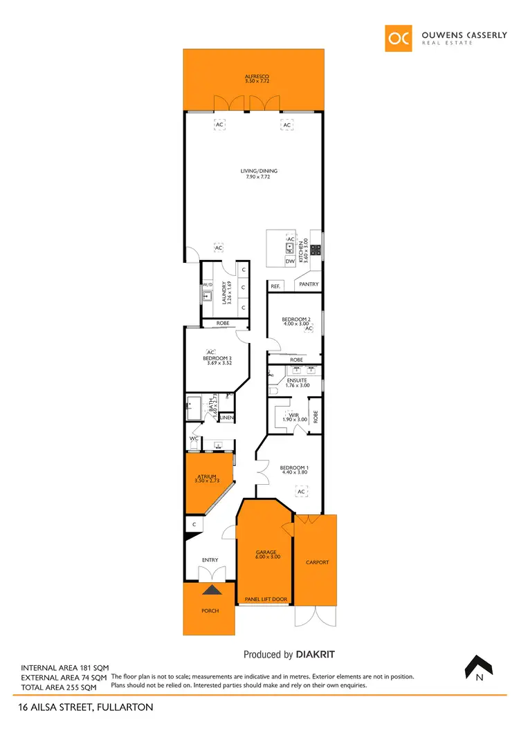 Floorplan of Homely semi-detached listing, 16 Ailsa Street, Fullarton SA 5063