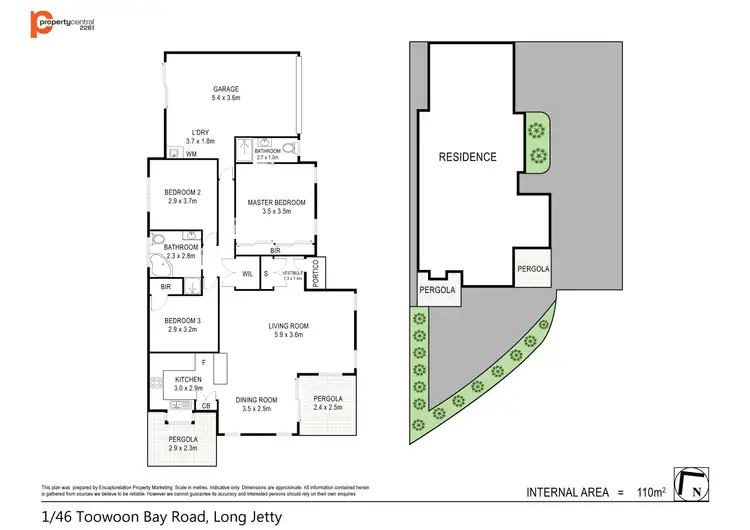 Floorplan of Homely villa listing, 1/46 Toowoon Bay Road, Long Jetty NSW 2261