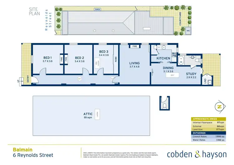 Floorplan of Homely house listing, 6 Reynolds Street, Balmain NSW 2041