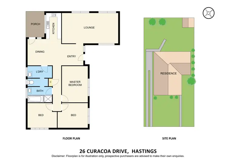 Floorplan of Homely house listing, 26 Curacoa Drive, Hastings VIC 3915