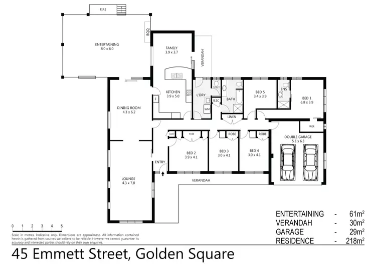 Floorplan of Homely house listing, 45 Emmett Street, Golden Square VIC 3555
