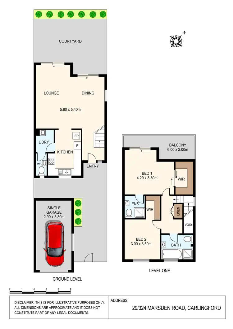 Floorplan of Homely townhouse listing, 29/324 Marsden Road, Carlingford NSW 2118