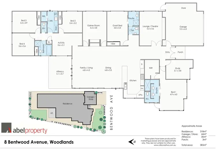 Floorplan of Homely house listing, 8 Bentwood Ave, Woodlands WA 6018