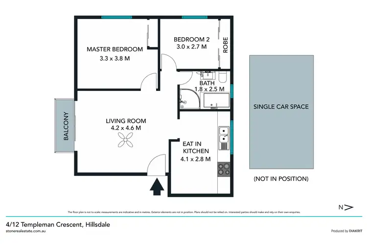 Floorplan of Homely apartment listing, 4/12 Templeman Crescent, Hillsdale NSW 2036