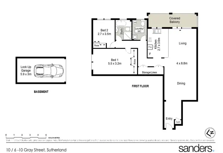 Floorplan of Homely apartment listing, 10/6-10 Gray Street, Sutherland NSW 2232