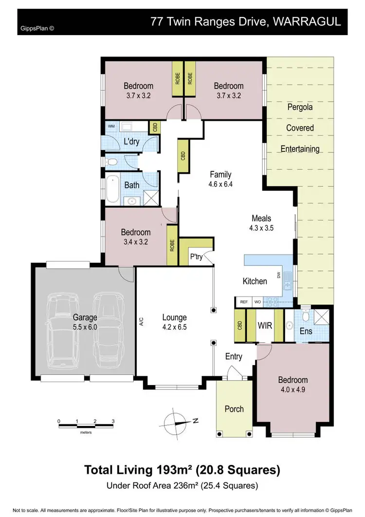 Floorplan of Homely house listing, 77 Twin Ranges Drive, Warragul VIC 3820