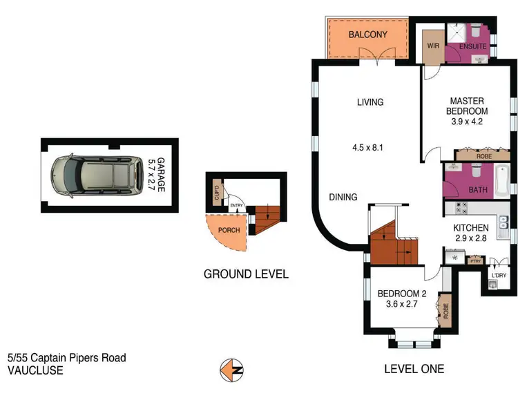 Floorplan of Homely apartment listing, 5/55 Captain Pipers Road, Vaucluse NSW 2030