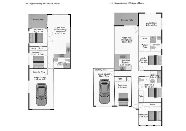Floorplan of Homely house listing, 1&2/8 Jillaine Street, Everton Hills QLD 4053