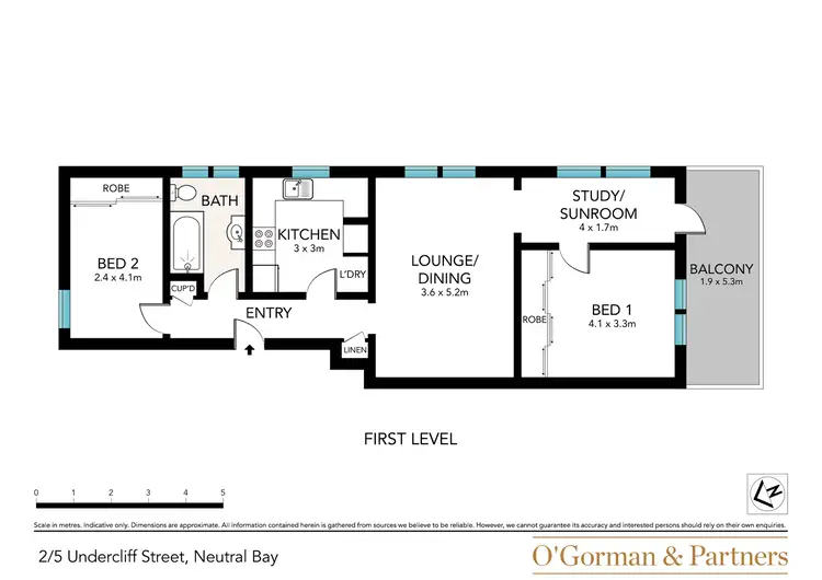 Floorplan of Homely apartment listing, 2/5 Undercliff Street, Neutral Bay NSW 2089
