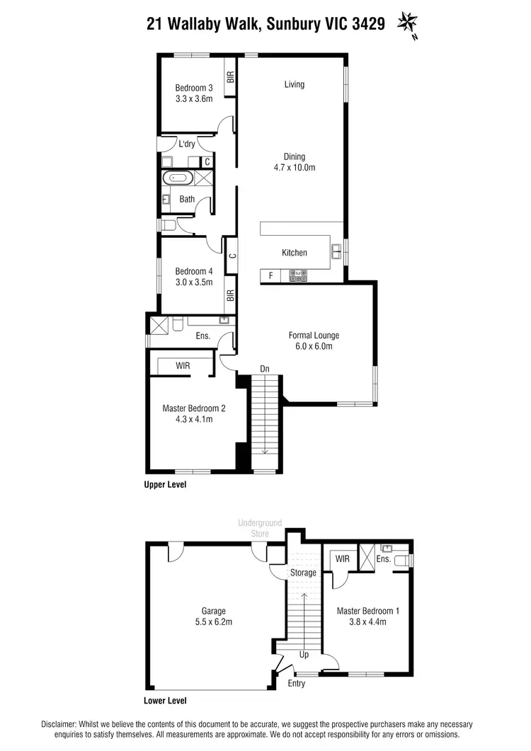 Floorplan of Homely house listing, 21 Wallaby Walk, Sunbury VIC 3429