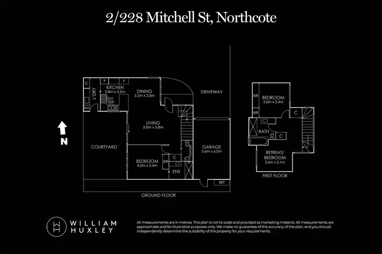 Floorplan of Homely townhouse listing, 2/228 Mitchell Street, Northcote VIC 3070