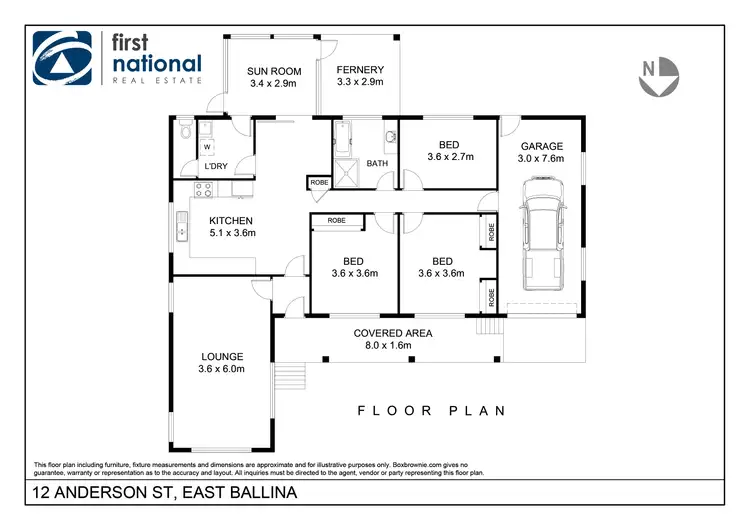 Floorplan of Homely house listing, 12 Anderson Street, East Ballina NSW 2478