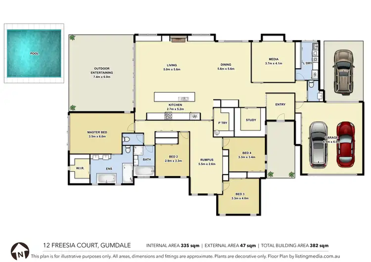 Floorplan of Homely house listing, 12 Freesia Court, Gumdale QLD 4154