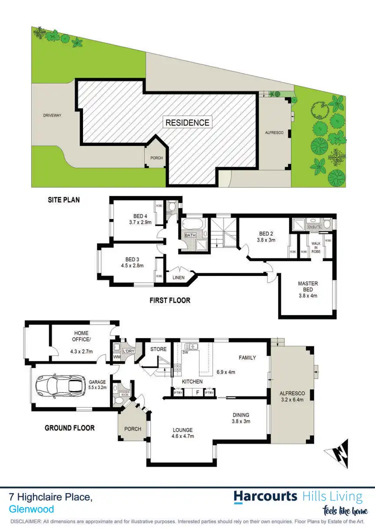 Floorplan of Homely house listing, 7 Highclaire Place, Glenwood NSW 2768