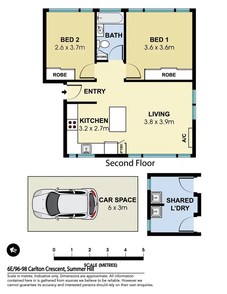 Floorplan of Homely unit listing, 6E/96-98 Carlton Crescent, Summer Hill NSW 2130