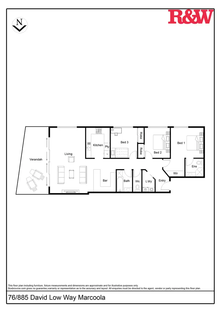 Floorplan of Homely unit listing, Level 3/76/885 David Low Way, Marcoola QLD 4564