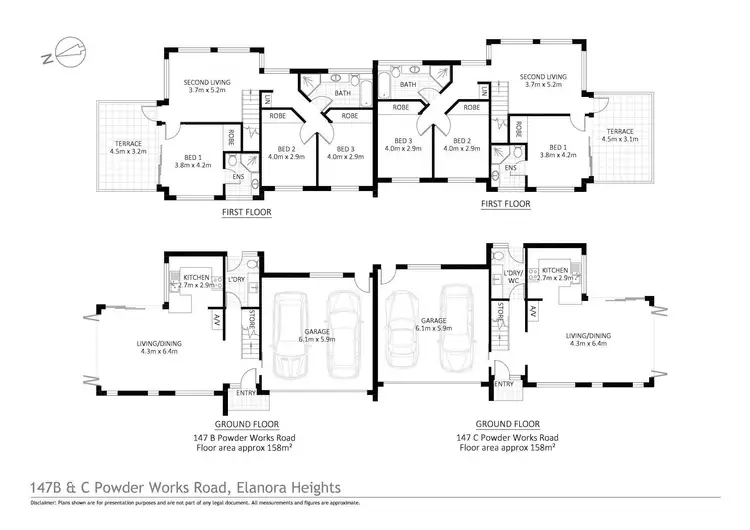 Floorplan of Homely house listing, 147B/C Powderworks Road, Elanora Heights NSW 2101