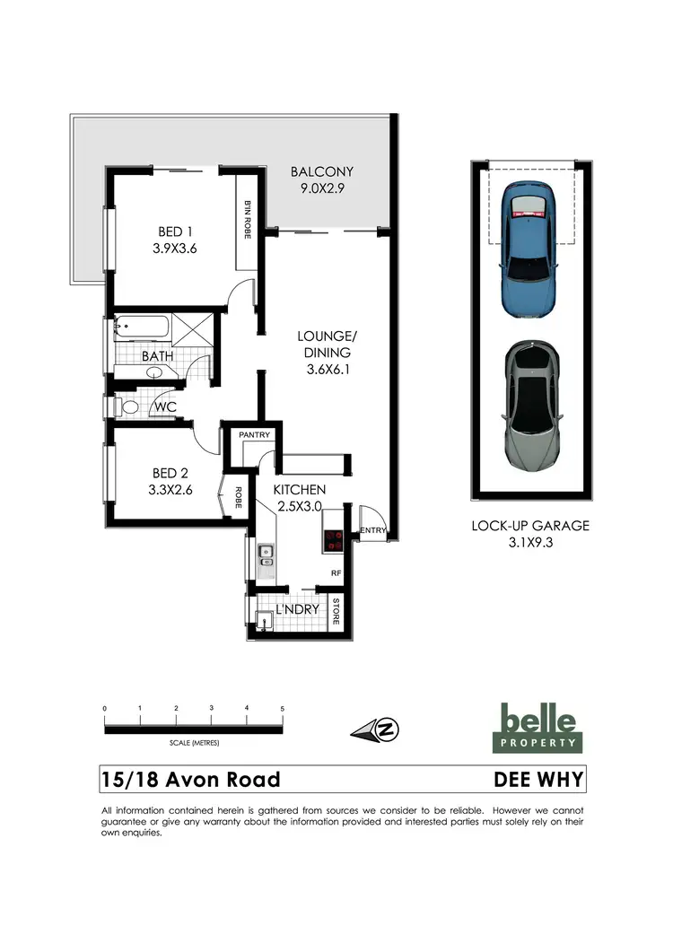 Floorplan of Homely apartment listing, 15/18 Avon Road, Dee Why NSW 2099