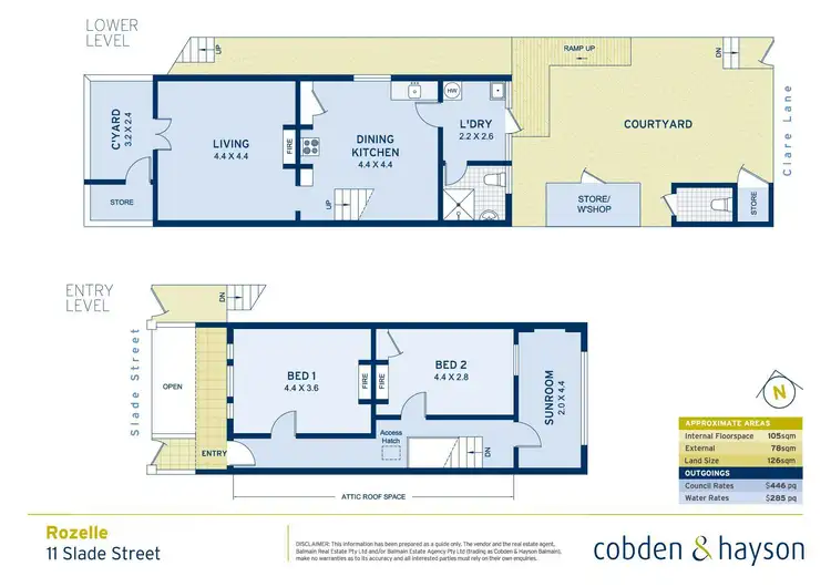 Floorplan of Homely house listing, 11 Slade Street, Rozelle NSW 2039