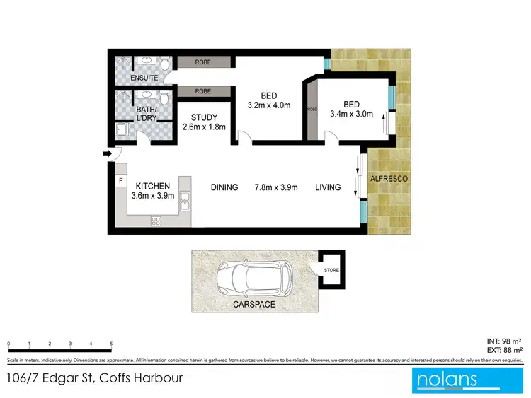Floorplan of Homely apartment listing, 106/7 Edgar Street, Coffs Harbour NSW 2450