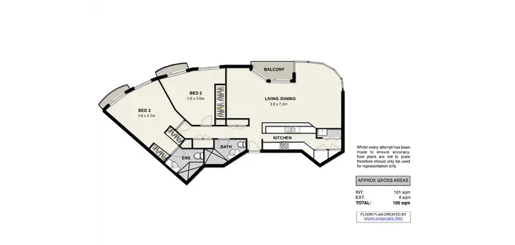 Floorplan of Homely unit listing, Level 19/120/35 Howard Street, Brisbane City QLD 4000