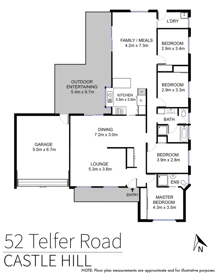Floorplan of Homely house listing, 52 Telfer Road, Castle Hill NSW 2154