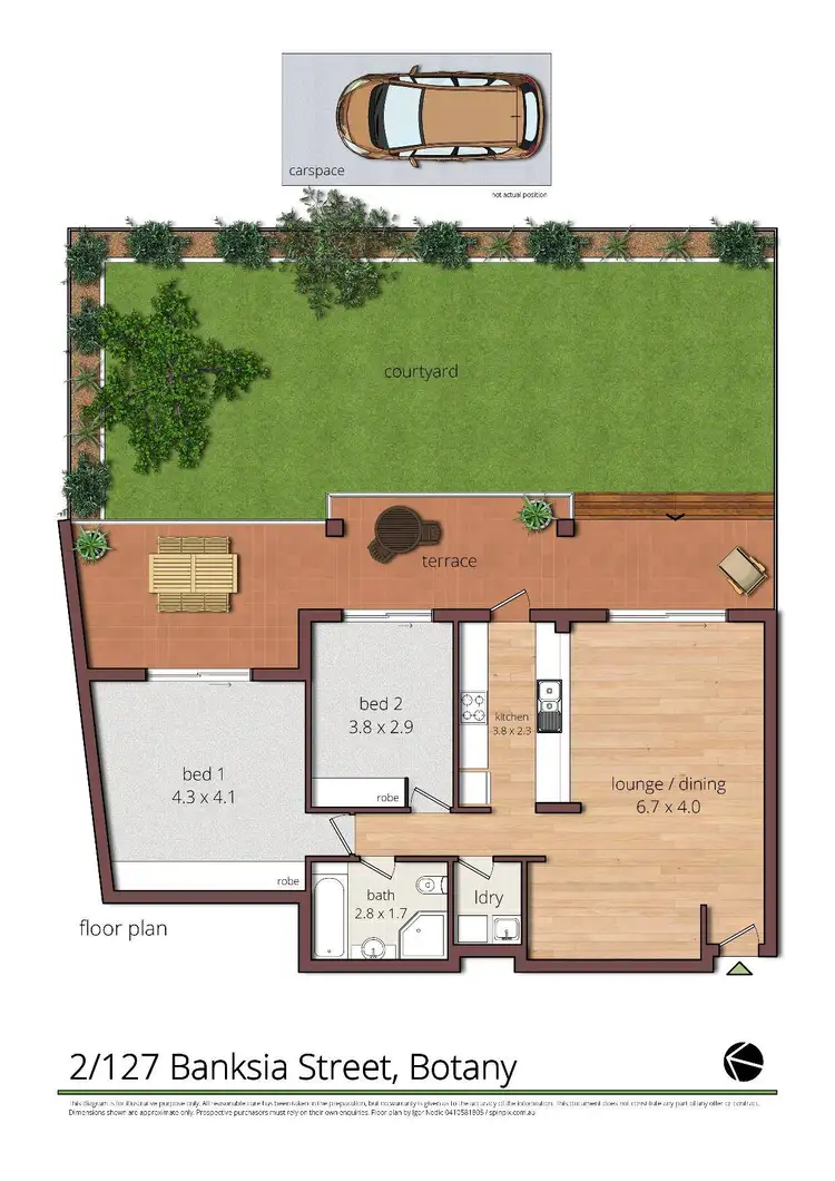 Floorplan of Homely unit listing, 2/127 Banksia Street, Botany NSW 2019