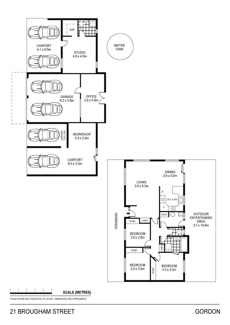 Floorplan of Homely rural property listing, 21 Brougham Street, Gordon VIC 3345