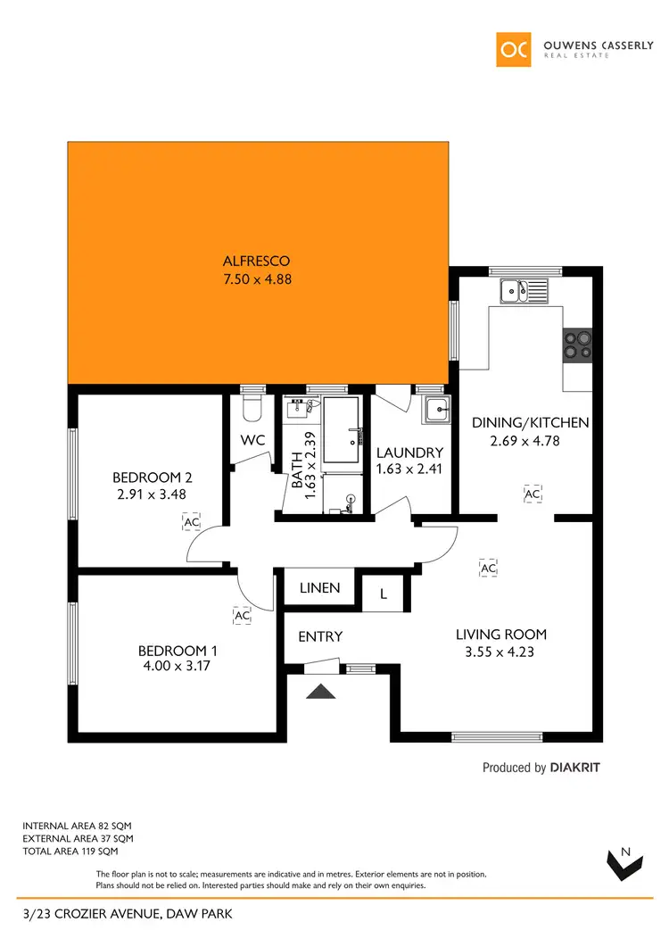 Floorplan of Homely unit listing, 3/23 Crozier Avenue, Daw Park SA 5041