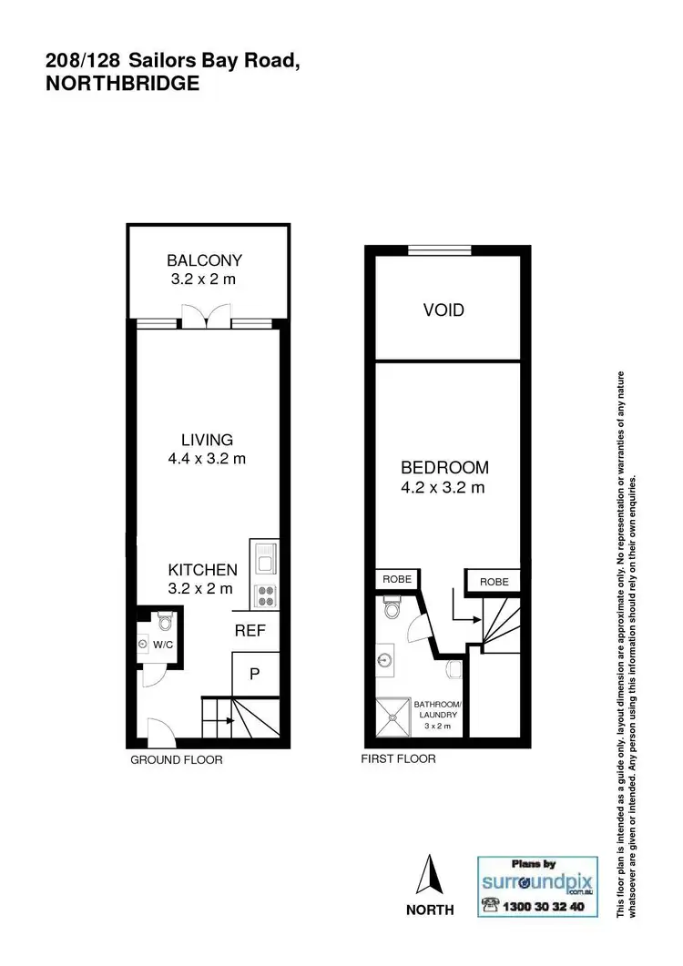 Floorplan of Homely apartment listing, 208/128 Sailors Bay Road, Northbridge NSW 2063