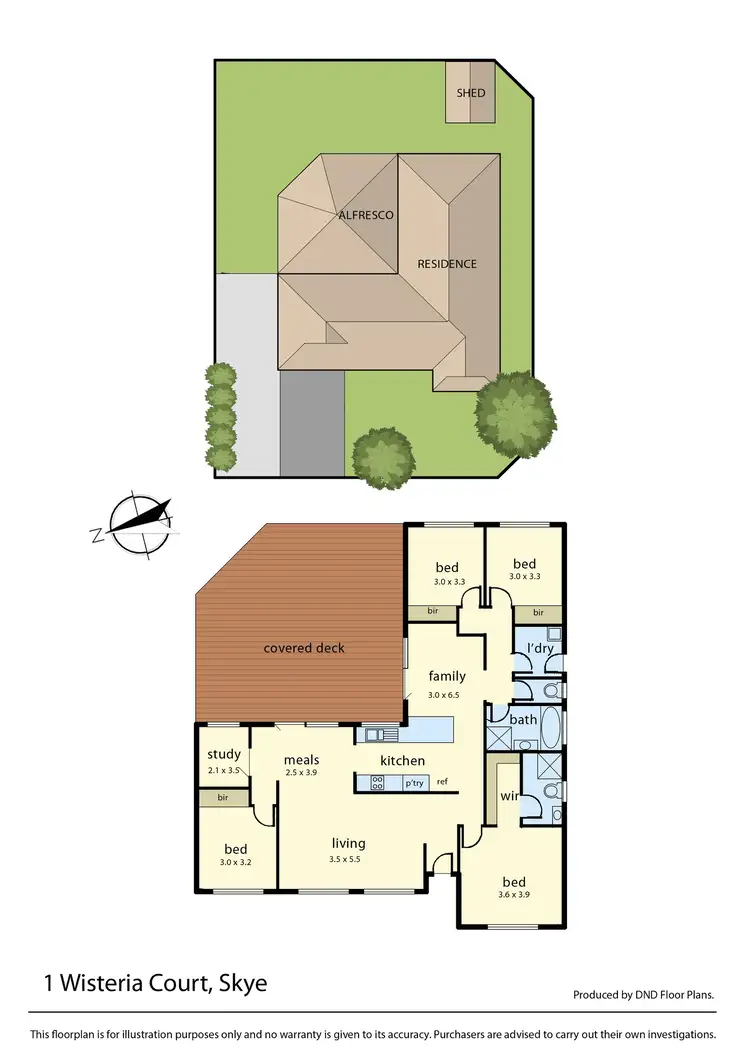 Floorplan of Homely house listing, 1 Wisteria Court, Skye VIC 3977