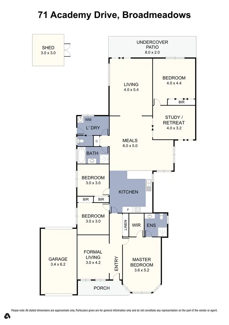 Floorplan of Homely house listing, 71 Academy Drive, Broadmeadows VIC 3047