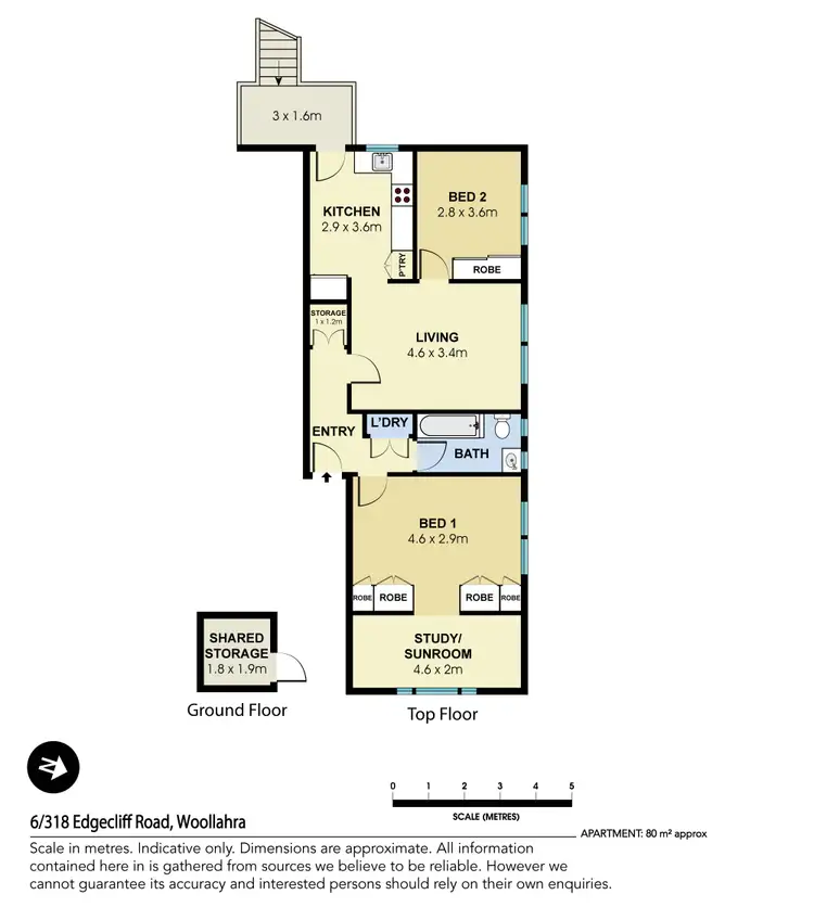Floorplan of Homely apartment listing, 6/318 Edgecliff Road, Woollahra NSW 2025