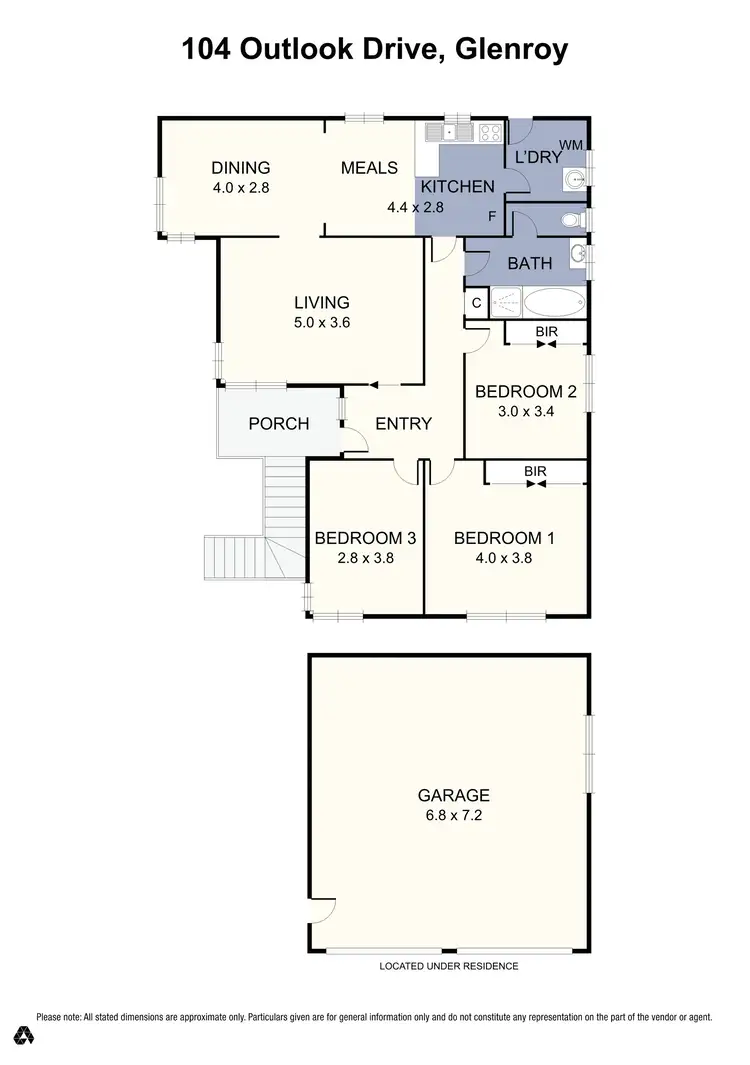 Floorplan of Homely house listing, 104 Outlook Drive, Glenroy VIC 3046