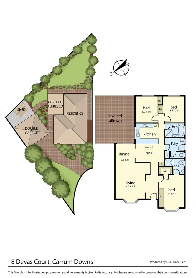 Floorplan of Homely house listing, 8 Devas Court, Carrum Downs VIC 3201