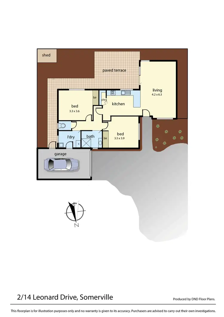 Floorplan of Homely unit listing, 2/14 Leonard Drive, Somerville VIC 3912
