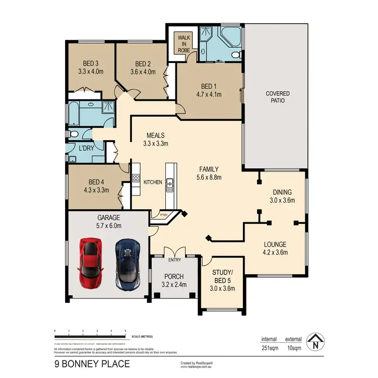 Floorplan of Homely house listing, 9 Bonney Place, Westlake QLD 4074