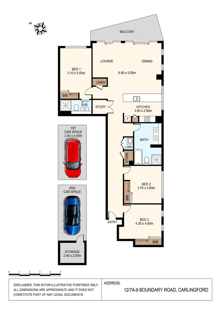 Floorplan of Homely apartment listing, 12/7a-9 Boundary Road, Carlingford NSW 2118